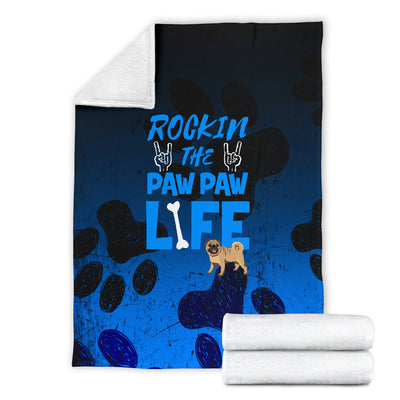 Rockin Paw Paw Life Pug Premium Blanket