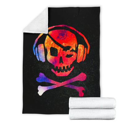 Galaxy Skull DJ Premium Blanket