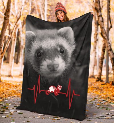 Ferret Heartbeat Premium Blanket