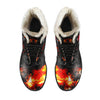 Canadian Firefighter Mens Faux Fur Leather Boots