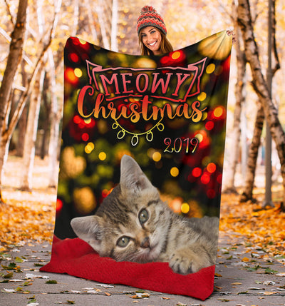 Meowy Christmas 2019 Premium Blanket