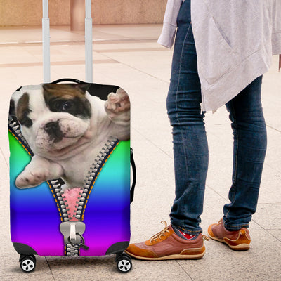 Zipped Bulldog Luggage Cover - bulldog bestseller