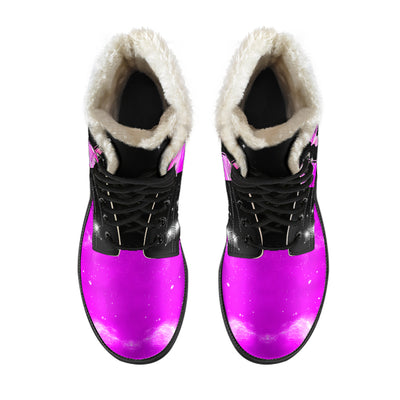 Wine Fairy Womens Faux Fur Leather Boots