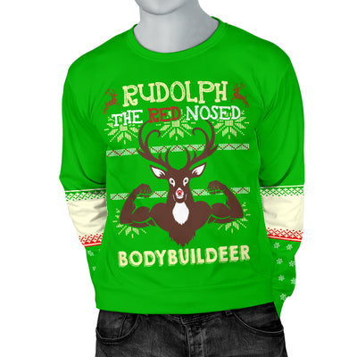 Rudolph Bodybuilder Men's Ugly Xmas Sweater