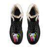 Love Pit Bulls or F Off Faux Fur Leather Boots