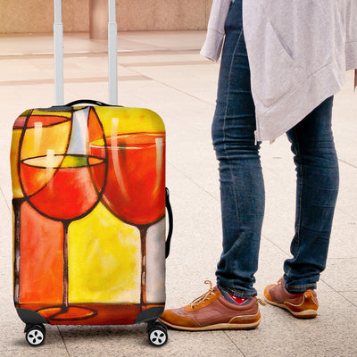 Wine Painting Luggage Cover - wine bestseller