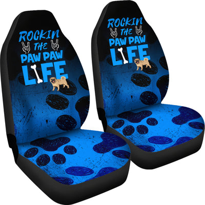 Rockin Paw Paw Life Pug Car Seat Covers