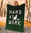 Hard At Work Ferret Premium Blanket