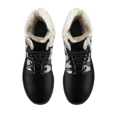 Hair Equipment Womens Faux Fur Leather Boots