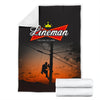 Lineman King of Jobs Premium Blanket