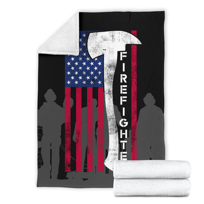 Firefighter Flag Premium Blanket