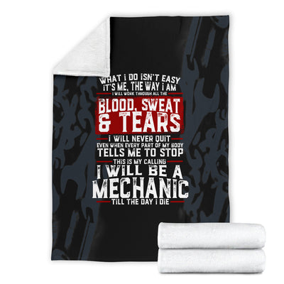 Blood Sweat and Tears Mechanic Premium Blanket