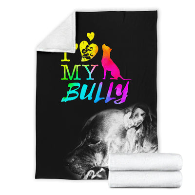 I Love My Bully Premium Blanket