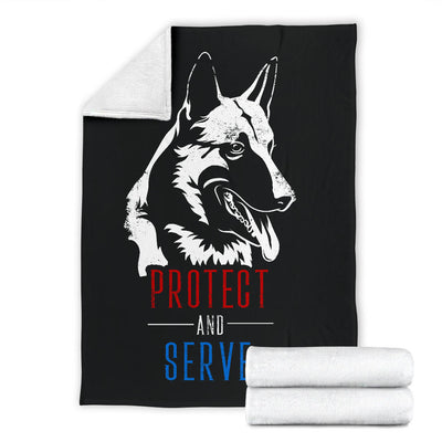 German Shepherd Protect and Serve - Premium Blanket