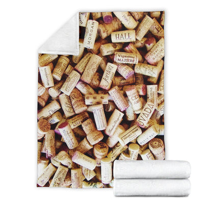 Wine Corks Premium Blanket - wine bestseller