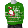 Wine Fo My Hos Men's Ugly Xmas Sweater