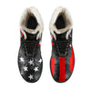 US Firefighter Faux Fur Leather Boots
