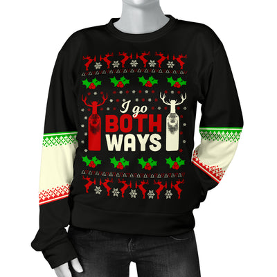 I Go Both Ways Women's Ugly Xmas Sweater