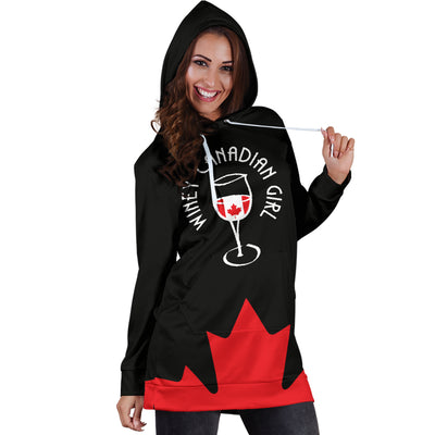Winey Canadian Girl Hoodie Dress