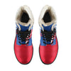 American Pit Mens Faux Fur Leather Boots