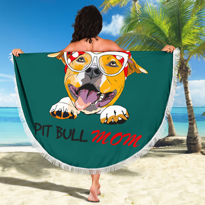 Pit Bull Mama Beach Blanket