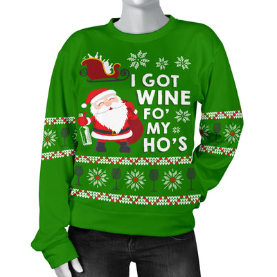 Wine Fo My Ho's Women's Ugly Xmas Sweater