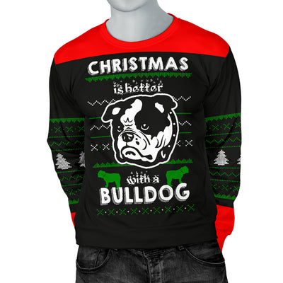 Better With A Bulldog Men's Ugly Xmas Sweater