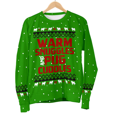 Warm Snuggles Pug Cuddles Women's Ugly Xmas Sweater