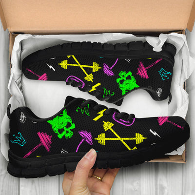 Neon Gym Sneakers Black Soles
