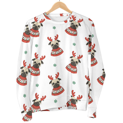 Reindeer Pugs Women's Ugly Xmas Sweater