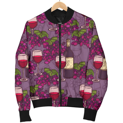 Wine Grapes Bomber Jacket