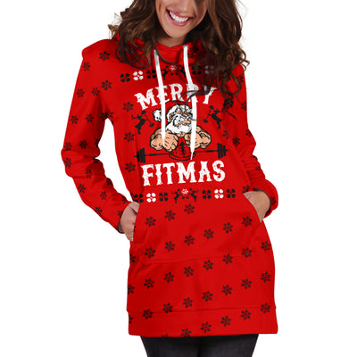 Merry Fitmas Hoodie Dress