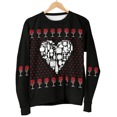 Wine Heart Women's Ugly Xmas Sweater