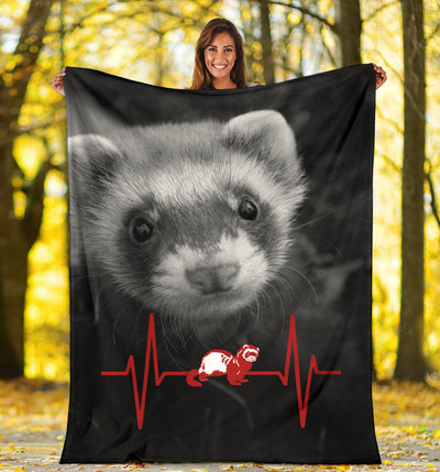 Ferret Heartbeat Premium Blanket