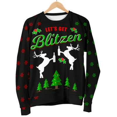Let's Get Blitzen Women's Ugly Xmas Sweater