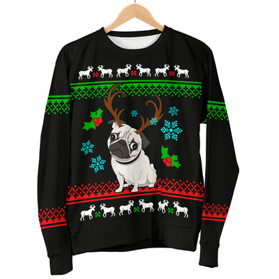Reindeer Pug Women's Ugly Xmas Sweater