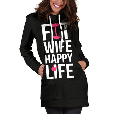 Fit Wife Happy Life Hoodie Dress
