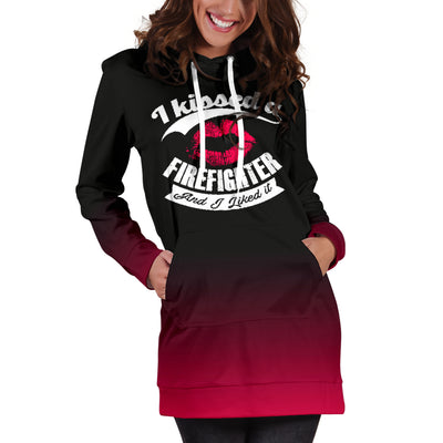 I Kissed A Fireman Hoodie Dress