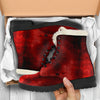 Fire Grunge Mens Faux Fur Leather Boots