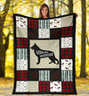 Woodland Patchwork German Shepherd Premium Blanket