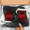 Kettle Skull Womens Faux Fur Leather Boots