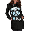 I Love Pugs Hoodie Dress