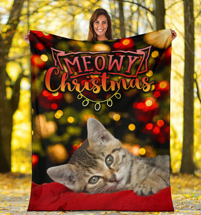 Meowy Christmas Premium Blanket