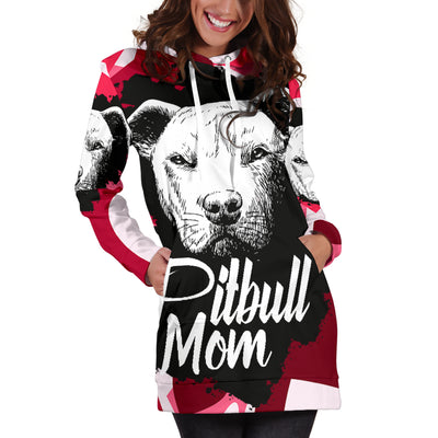 Pit face Pitbull Mom Women's Hoodie