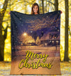 Christmas Night Scene Premium Blanket