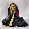 Red Wine and Blue Hooded Blanket