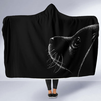 Black Lab Puppy Hooded Blanket