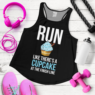 Cupcake At The Finish Line Women's Racerback Tank