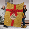 Gold Christmas Present Premium Blanket