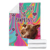 Peace Love and Pawprints Pit Bull Premium Blanket
